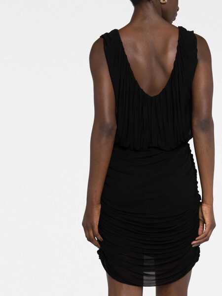 Rochii elegante Saint Laurent Jersey Dress BLACK Femei (BM 15720863) 3