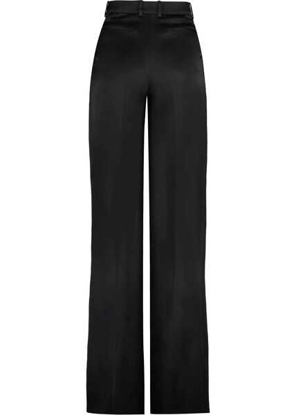 Pantaloni casual Saint Laurent Satin Flared Pants BLACK Femei (BM 15720893) 5
