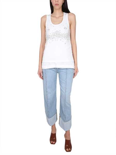 Bluze Bottega Veneta Jersey Top WHITE Femei (BM 15720983) 2