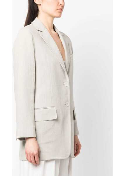 Sacouri office Max Mara Cotton Crpe Jacket. BEIGE Femei (BM 15721085) 3