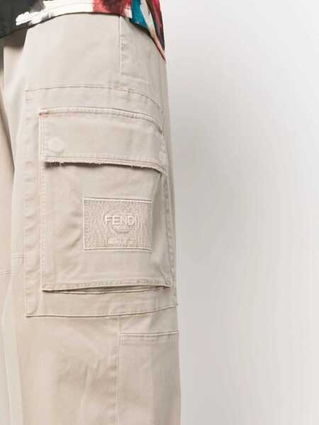 Pantaloni casual Fendi Gabardine Pants BEIGE Barbati (BM 15721094) 5