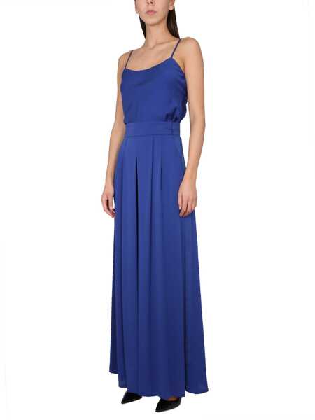 Pantaloni casual Max Mara Wide Silk Tuxedo Pants BLUE Femei (BM 15721175) 2