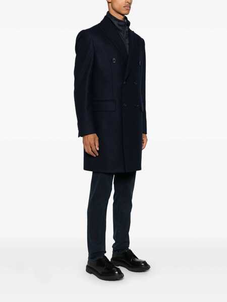 Paltoane Fay DOUBLE-BREASTED COAT  WAISTCOAT Blue Barbati (BM 15722204) 3