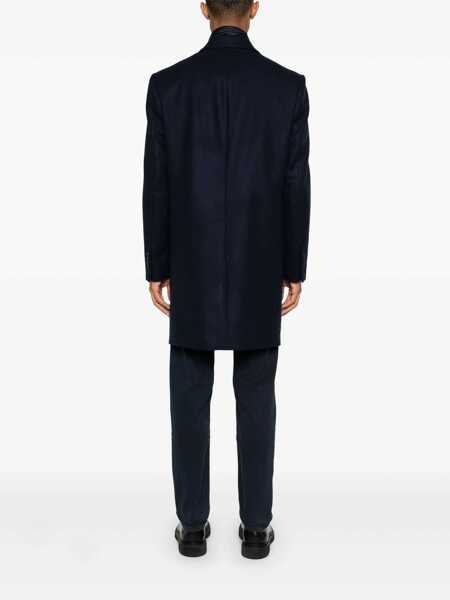 Paltoane Fay DOUBLE-BREASTED COAT  WAISTCOAT Blue Barbati (BM 15722204) 4