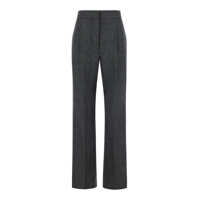 Pantaloni Grey Tailored Pants With Checked Pattern In Virgin Wool Woman Femei