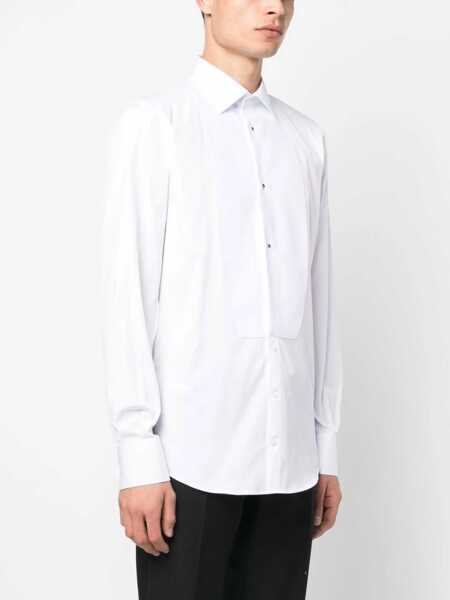 Camasi Dolce & Gabbana Dolce & Gabbana Poplin Tuxedo Shirt WHITE Barbati (BM 15732101) 3