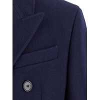 Geci AMI Paris pentru Barbati - Paltoane AMI Paris Blue Double-Breasted Coat With Peak Revers In Wool Man BLUE Barbati (BM 15732704) - B-mall.ro