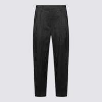 Pantaloni scurti Brunello Cucinelli Grey Wool Blend Pants Femei
