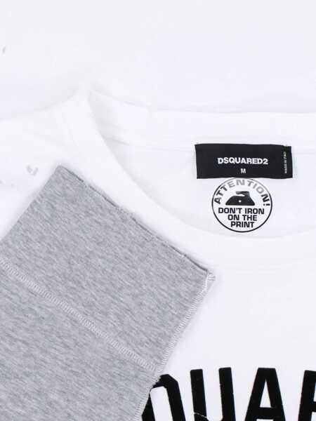 Topuri DSQUARED2 DSQUARED2 T-Shirts And Polos WHITE Barbati (BM 15736640) 3