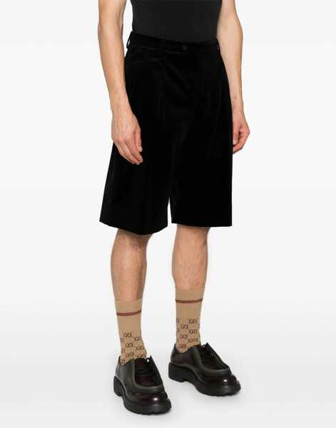 Pantaloni scurti Gucci Stretch Velvet Shorts BLACK Barbati (BM 15742796) 3