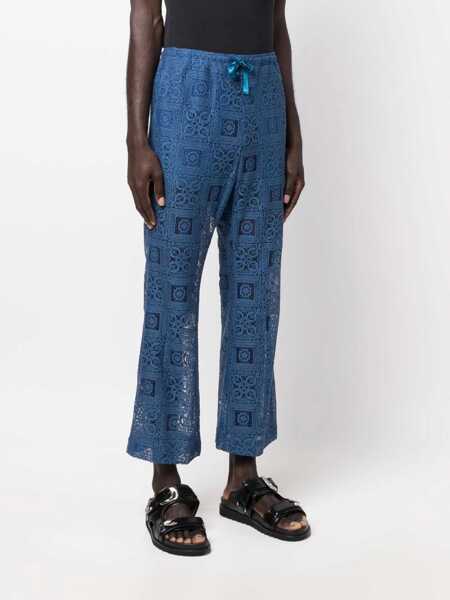 Pantaloni casual NEEDLES Knit Trousers BLUE Barbati (BM 15742838) 3