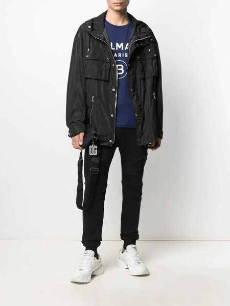 Sacouri office Balmain Giacca Con Cappuccio BLACK Barbati (BM 15742964) 2