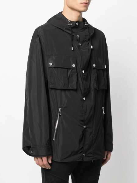 Sacouri office Balmain Giacca Con Cappuccio BLACK Barbati (BM 15742964) 3