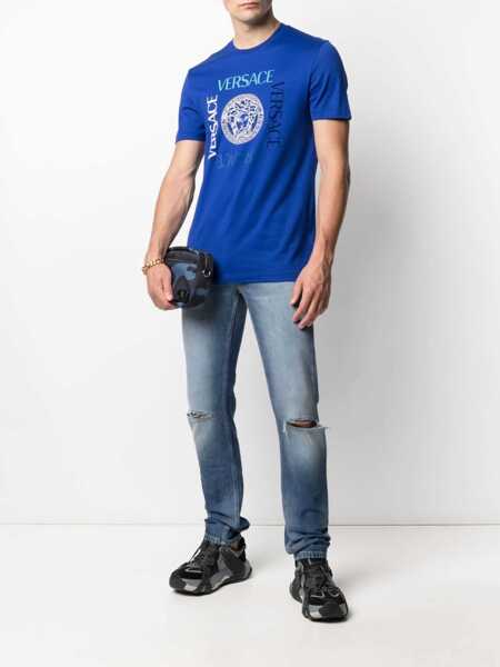 Blugi drepti Versace Jeans Con Patch Logo DENIM Barbati (BM 15742997) 2