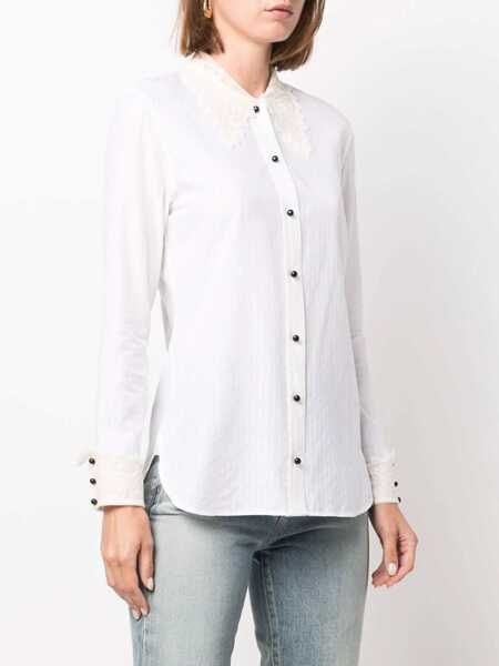 Bluze Saint Laurent Camicia In Cotone WHITE Femei (BM 15743000) 3