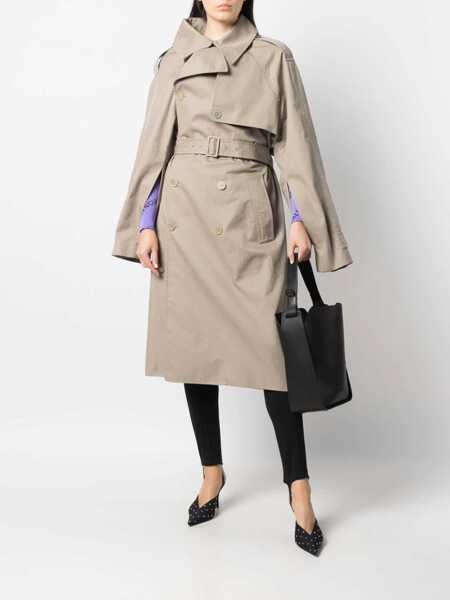 Trenciuri Balenciaga Trench Off The Shoulder BEIGE Femei (BM 15743057) 2