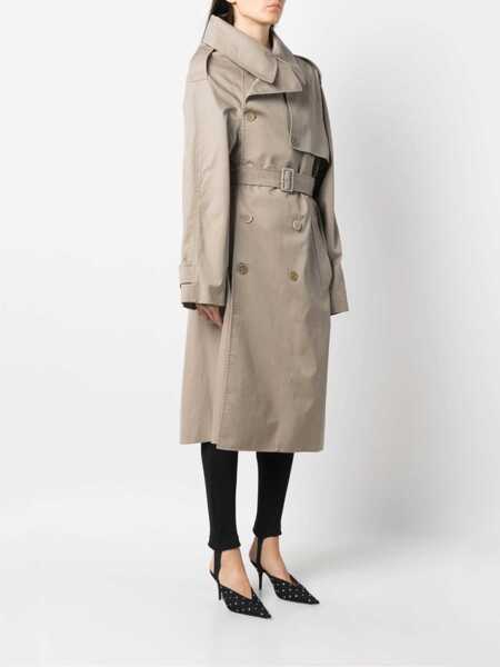 Trenciuri Balenciaga Trench Off The Shoulder BEIGE Femei (BM 15743057) 3