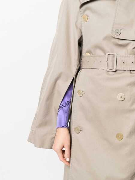 Trenciuri Balenciaga Trench Off The Shoulder BEIGE Femei (BM 15743057) 5