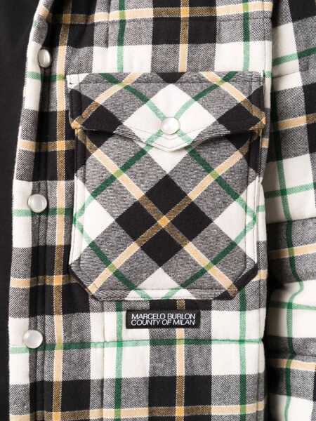 Camasi casual Marcelo Burlon Camicia A Quadri GREEN Barbati (BM 15743138) 5