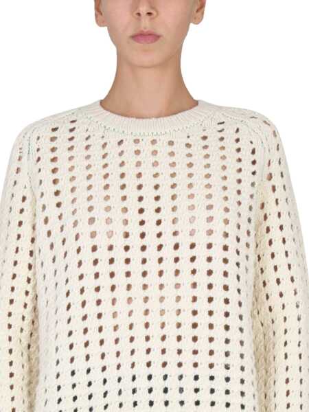 Pulovere casual Bottega Veneta Maglia Traforata WHITE Femei (BM 15743165) 4