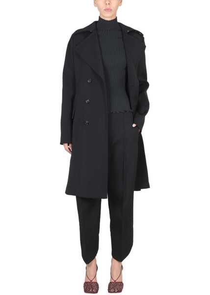 Trenciuri Bottega Veneta Cappotto Doppio Petto BLACK Femei (BM 15743207) 2