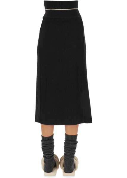 Fuste casual Moncler Genius Gonna Midi 2 Moncler 1952 BLACK Femei (BM 15743225) 4