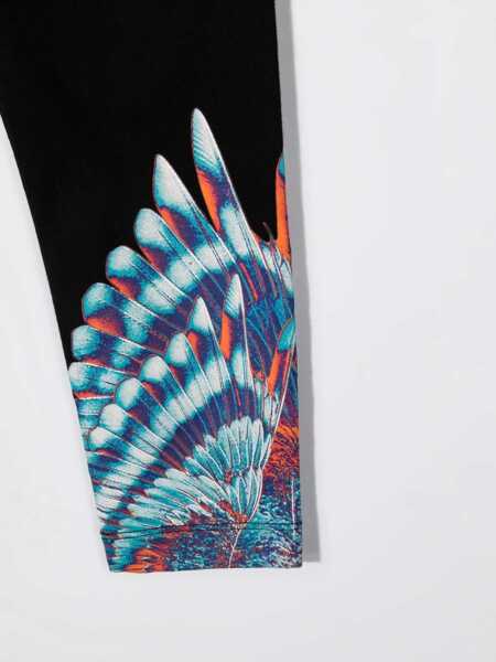 Pantaloni casual Marcelo Burlon Blue Birds Wings Leggings BLACK Fete (BM 15743324) 3