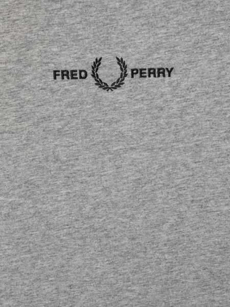 Tricouri Fred Perry Embroidered T-Shirt GREY Baieti (BM 15743336) 3
