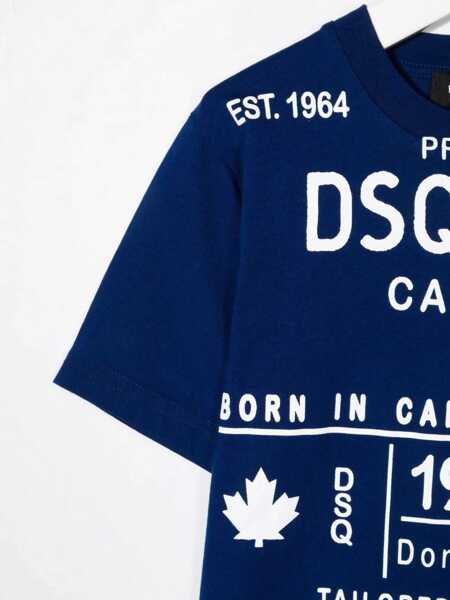 Tricouri DSQUARED2 Slouch Fit Maglietta BLUE Baieti (BM 15743483) 3