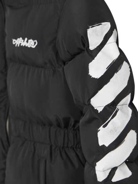 Paltoane Off-White Piumino Con Zip Diag BLACK Fete (BM 15743564) 4