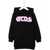 GCDS Oversize Hoodie Girl BLACK