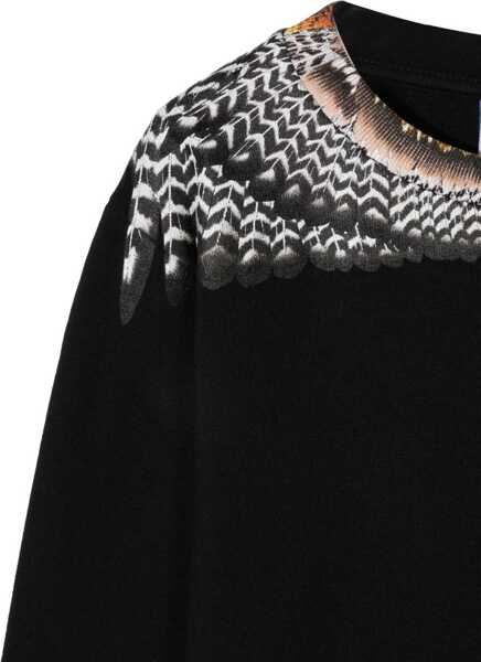 Tricouri Marcelo Burlon Black Grizzly Wings Crewneck BLACK Baieti (BM 15743642) 2