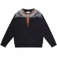 Tricouri Marcelo Burlon Black Grizzly Wings Crewneck