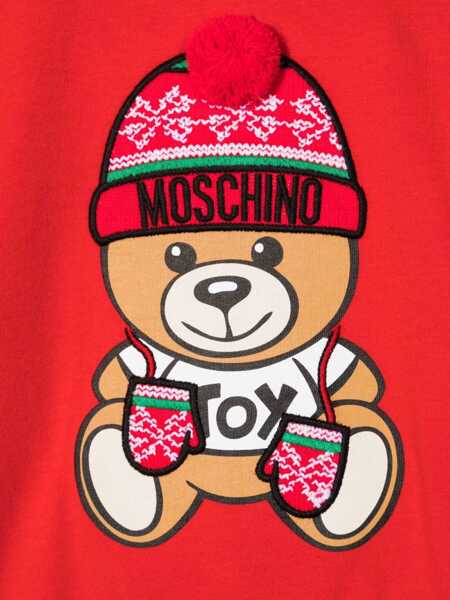 Rochii casual Moschino Abito In Cotone Con Teddy RED Fete (BM 15743702) 3