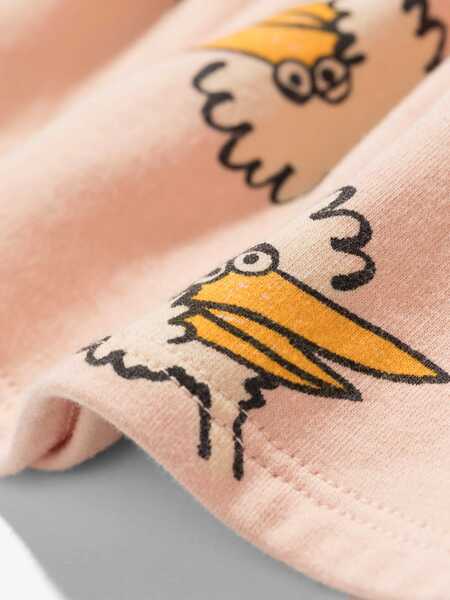 Fuste casual Bobo Choses Birdie All Over Fleece Skirt PINK Fete (BM 15743744) 3