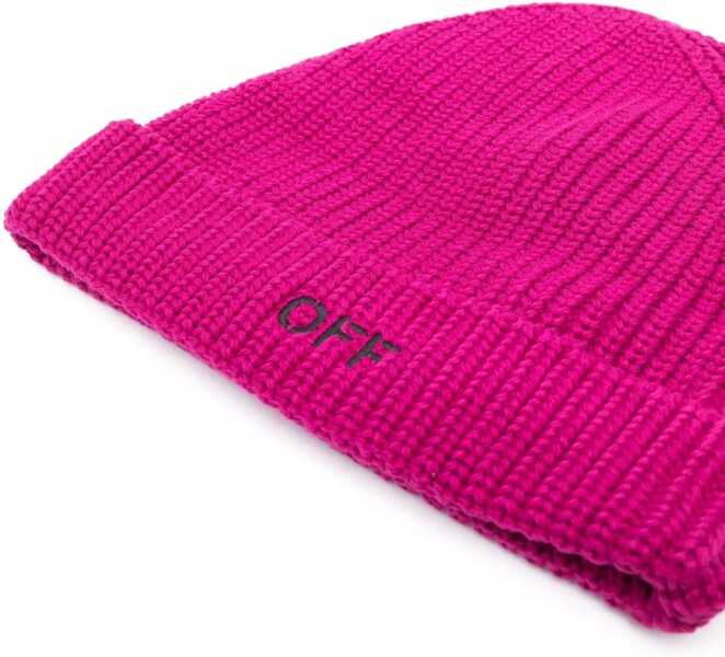 Caciuli Off-White Cappello Beanie Con Logo FUCHSIA Fete (BM 15743765) 2