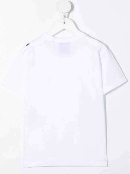 Tricouri Marcelo Burlon T-Shirt In Jersey Di Cotone Con Stampa WHITE Baieti (BM 15743843) 2