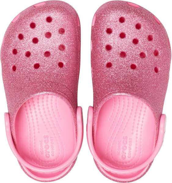 Sandale fara toc Crocs Classic Glitter Clog PINK Fete (BM 15744065) 2