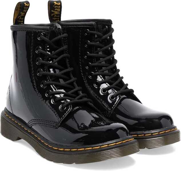 Ghete Dr. Martens 1460 J Black Patent Lamper BLACK Baieti (BM 15744095) 2