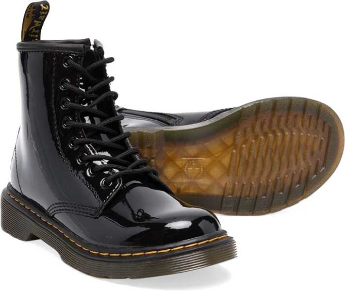 Ghete Dr. Martens 1460 J Black Patent Lamper BLACK Baieti (BM 15744095) 4