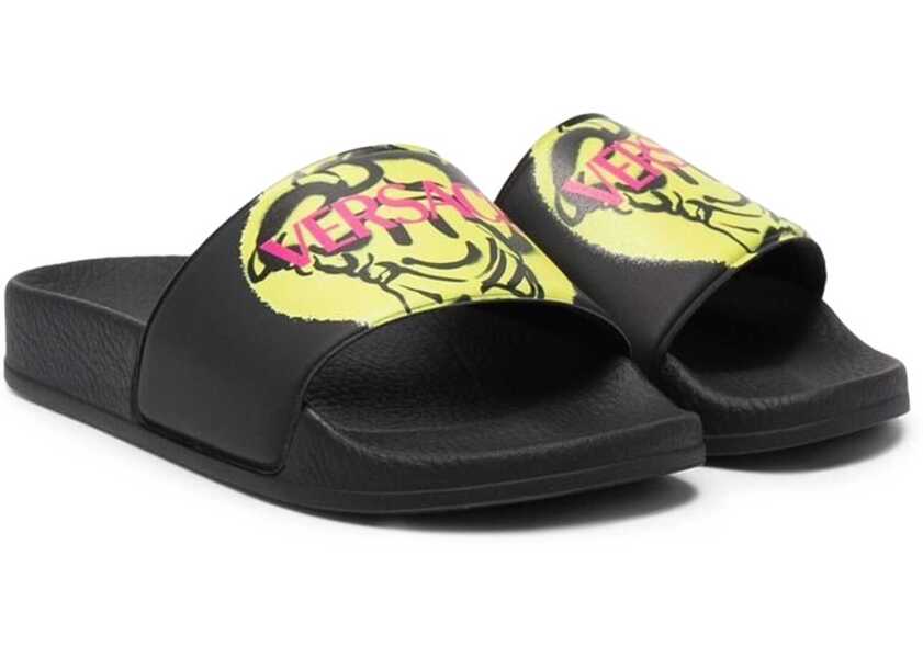Sandale sport Versace Poolslide Gomma St.medusa Smile BLACK Baieti (BM 15744146) 2
