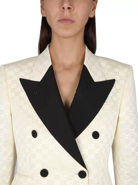 Sacouri office Gucci Cotton Jacket Gg BEIGE Femei (BM 15744284) 4