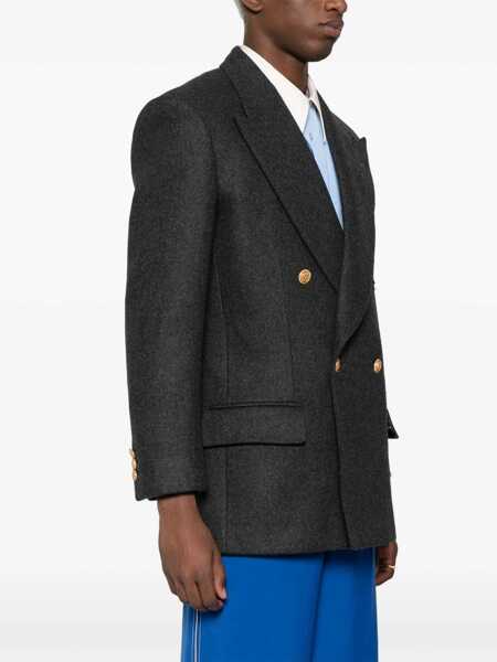 Sacouri office Gucci Elegant Cashmere Jacket GREY Barbati (BM 15744314) 3