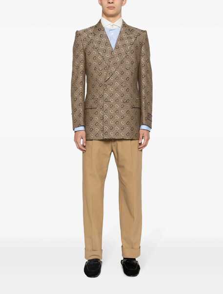 Sacouri office Gucci Maxi Clamp Pattern Cotton Jacket BROWN Barbati (BM 15744320) 2