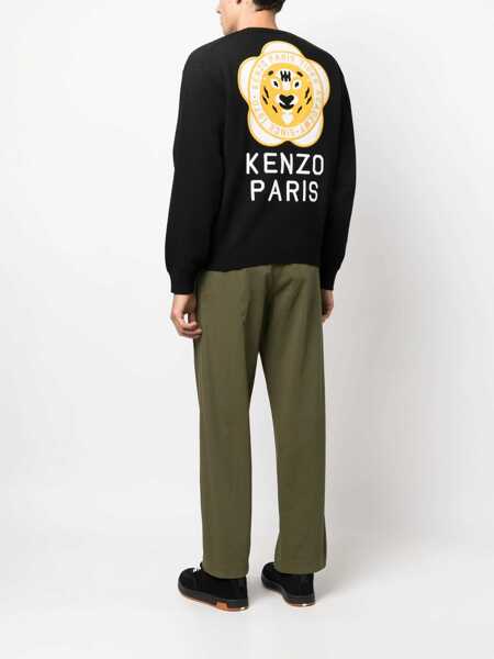Cardigane Kenzo Cardigan With Embroidered Tiger Academy BLACK Barbati (BM 15744410) 2