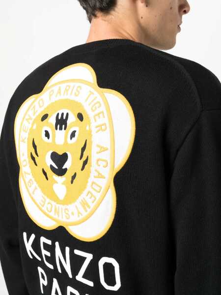 Cardigane Kenzo Cardigan With Embroidered Tiger Academy BLACK Barbati (BM 15744410) 5