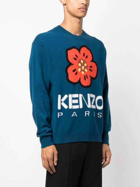 Bluze de trening Kenzo Jersey With Embroidery Boke Flower BLUE Barbati (BM 15744425) 3