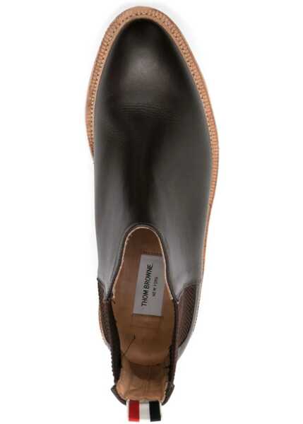 Ghete Thom Browne Chelsea Boot BROWN Barbati (BM 15744458) 4