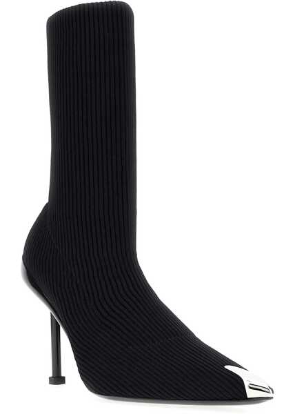 Cizme scurte Alexander McQueen Boot Slash BLACK Femei (BM 15744794) 2