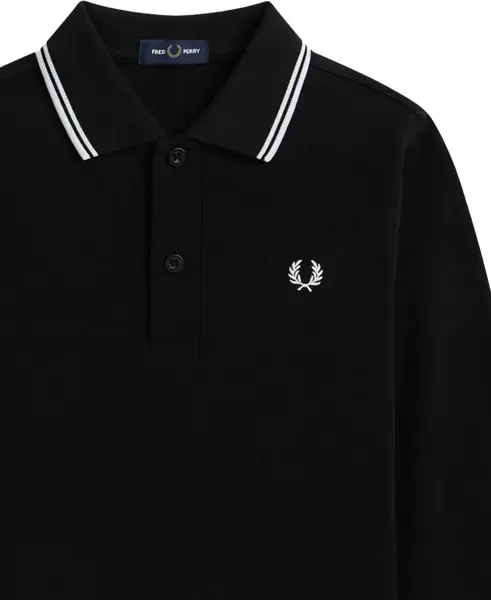 Tricouri Polo Fred Perry Twin Tipped Ls Polo Shirt BLACK Baieti (BM 15744836) 2